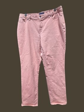 Talbots Light Peach/Pink Straight-Leg Simply Flattering 5 Pocket Jean